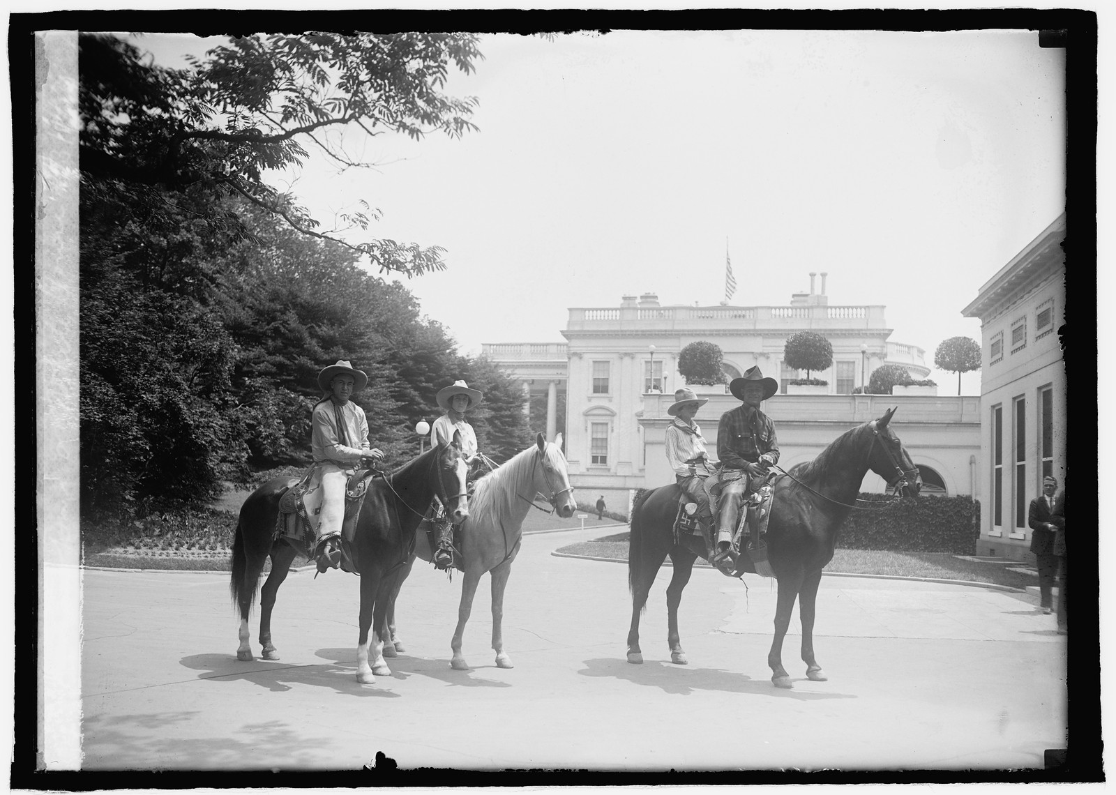 Cowboys at White House, 5/31/23, [19]23 May 31. — historic photograph