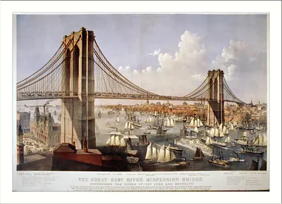 The great East River suspension bridge--Connecting the cities of New York and Brooklyn / Parsons & Atwater, del.