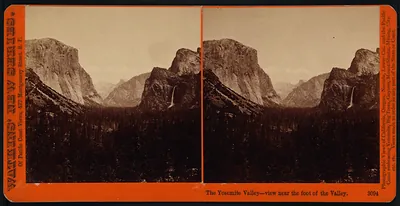 The Yosemite Valley-view near the foot of the Valley.