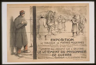Exposition de tableaux de maîtres modernes, 1916 poster