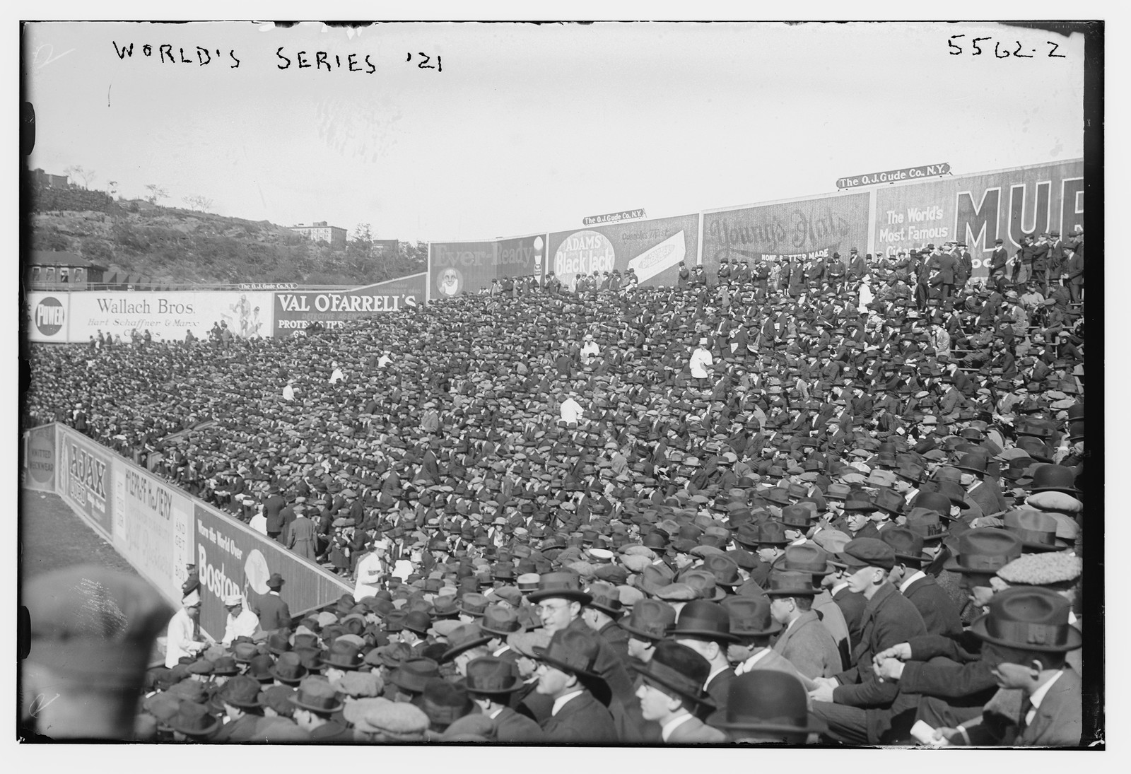 World's Series 1921 baseball crowd filling the stadium stands — historic image