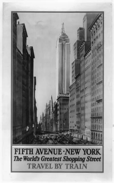 Fifth Avenue, New York--the world's greatest shopping street--Travel by train