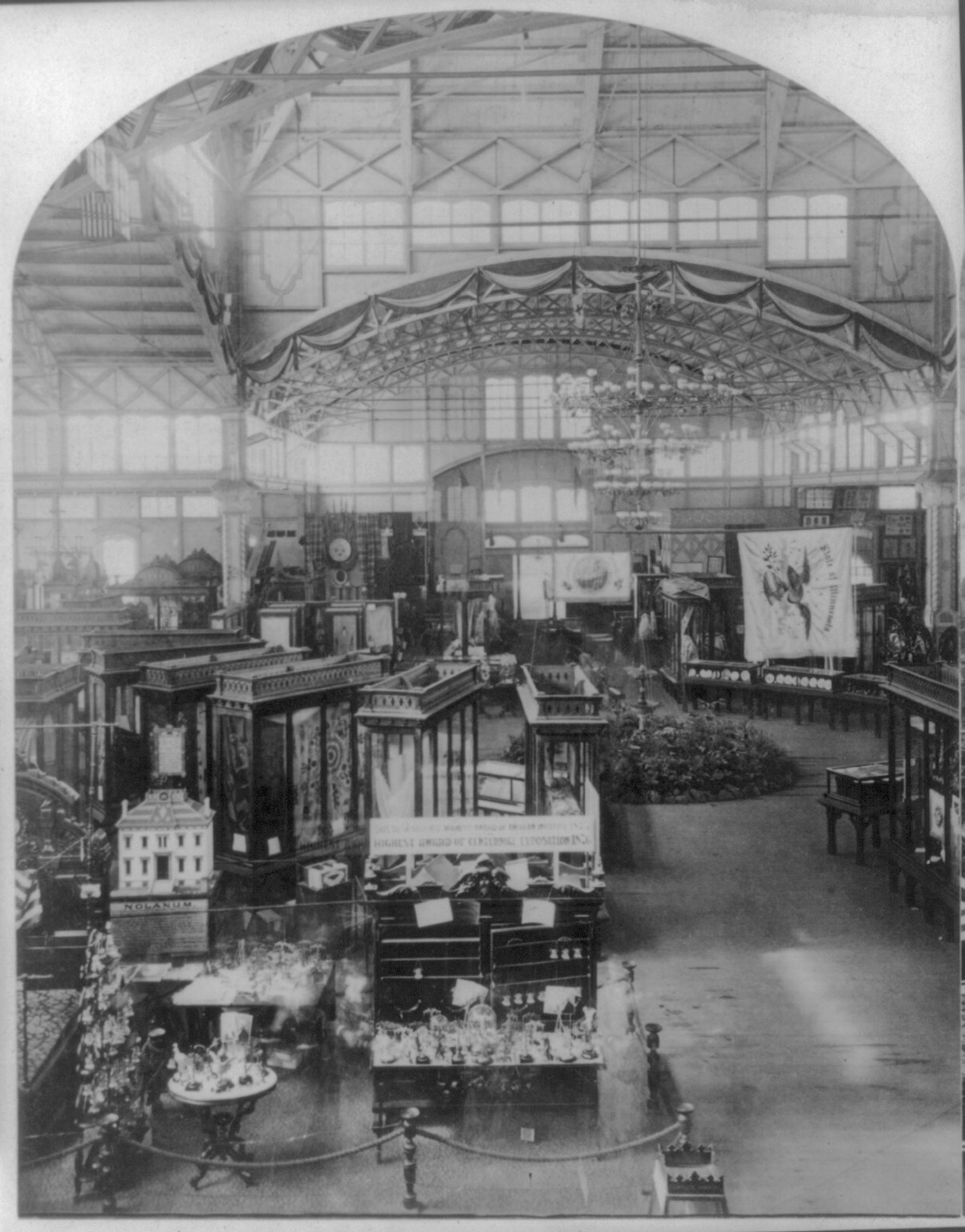 International Exhibition, Phila., Pa: Women's Pavilion from North Gallery, c1876. — historic photograph