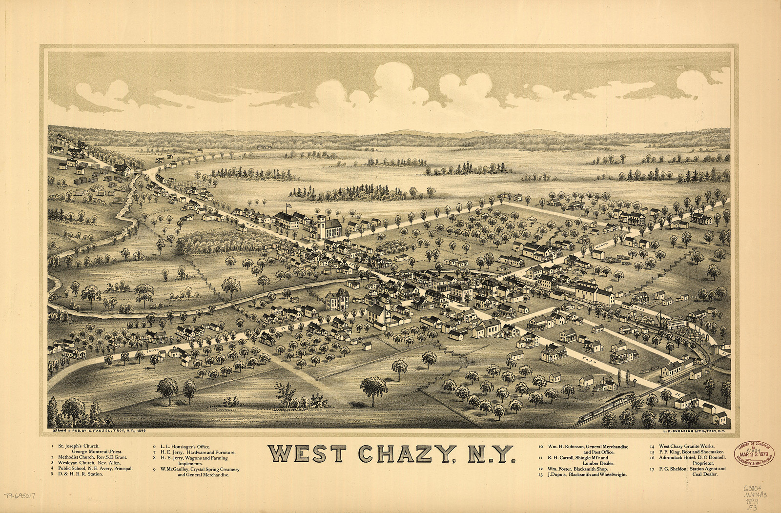 West Chazy, New York, 1899, 1899 — antique map