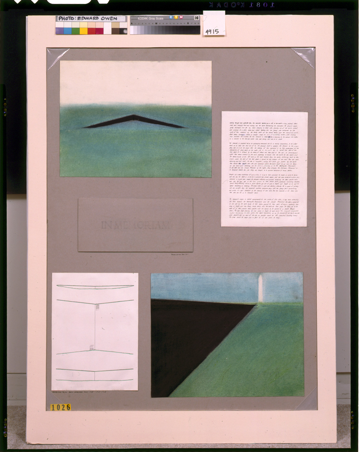 [Vietnam Veterans Memorial. Competition drawing], [1980 or 1981] — historic drawing