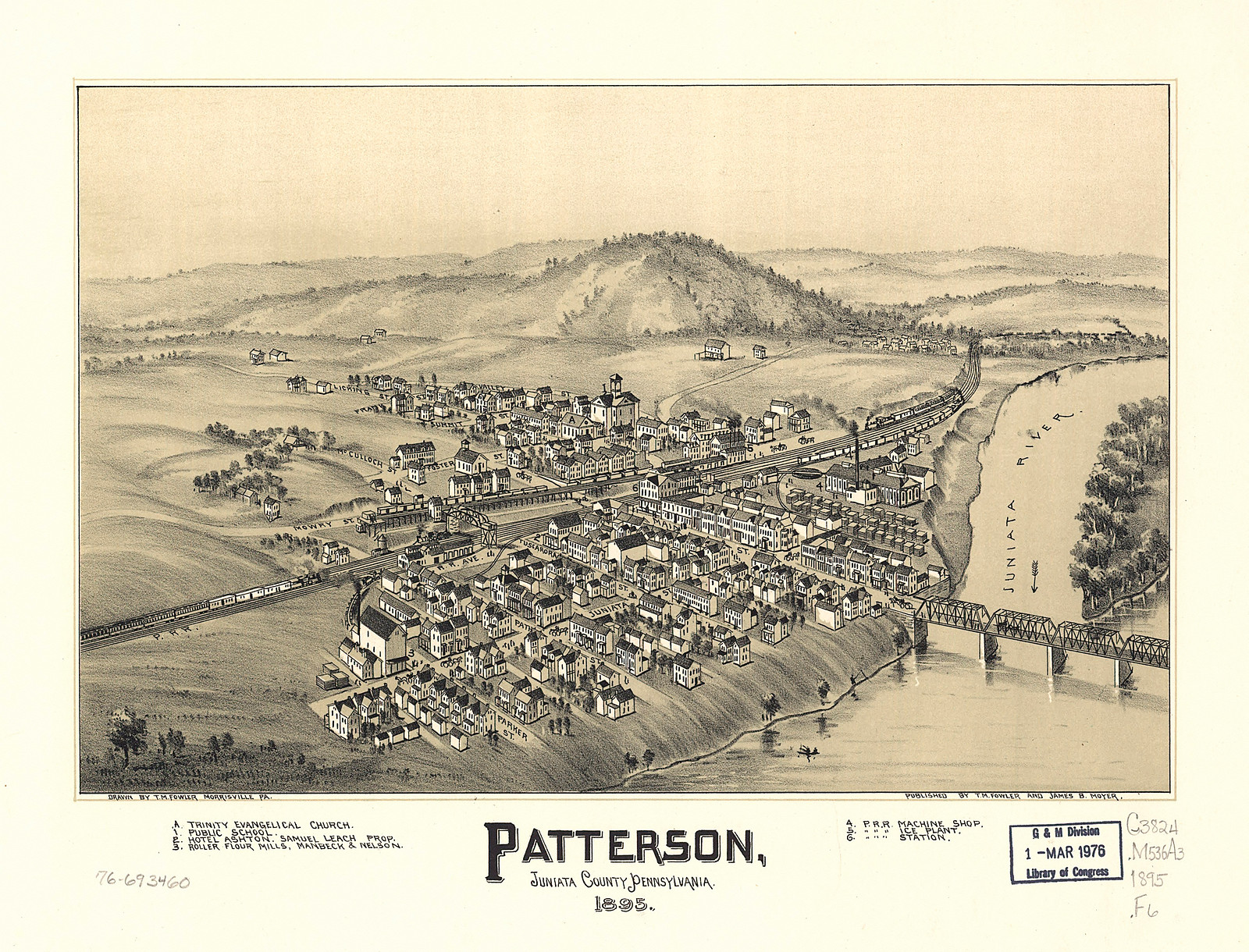 Mifflin, Pennsylvania, 1895, 1895 — antique map