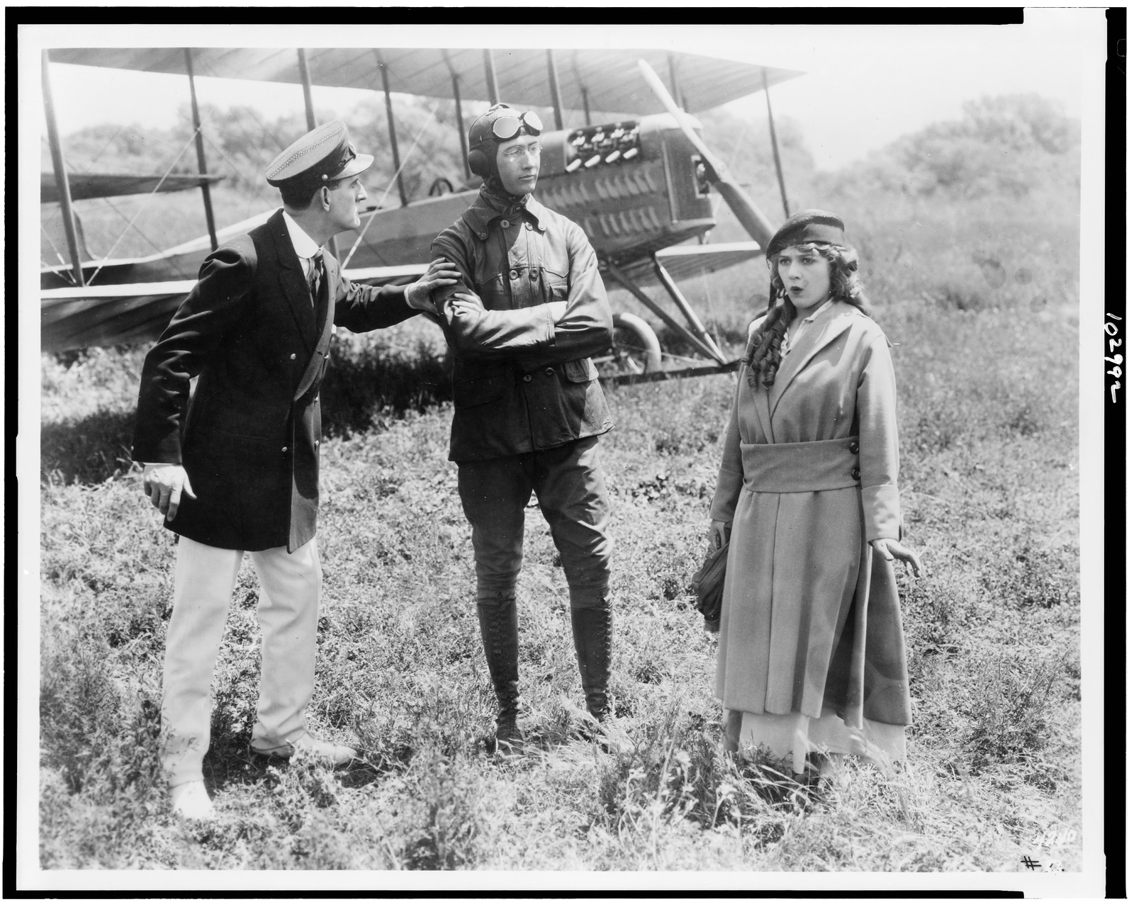 [Mary Pickford and Mr. Glenn L. Martin in aviator costume from scene of motion picture Girl of yesterday"]", [191-?, printed ca. 193?] — historic photograph