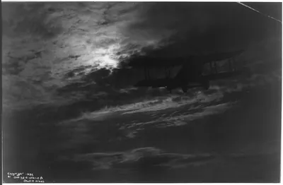 Thomas Morse bi-plane in flight