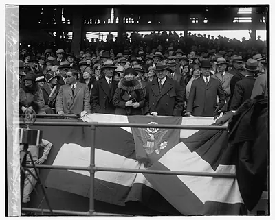 Hoover, Opening game, 1929, 4/17/29
