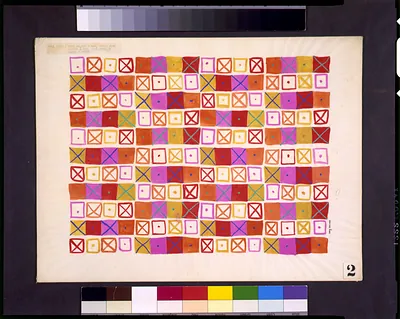 [Crosspatch, a fabric design] / Ray Eames.