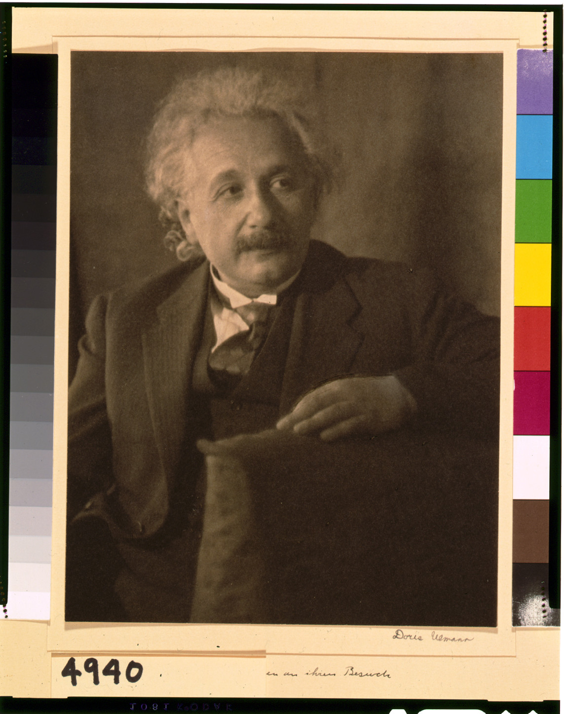[Albert Einstein, half-length portrait, seated, facing right] / Doris Ulmann., [1931] — historic photograph