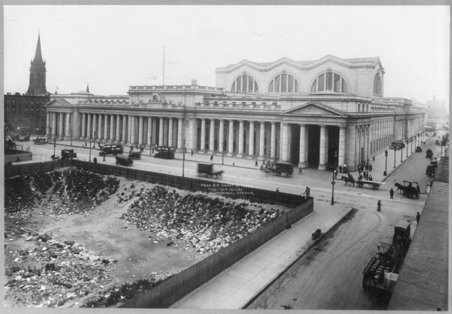 [Pennsylvania Railroad Station, New York City, from 6th Ave.], c1912. — historic photograph