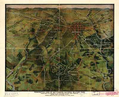 Perspective View of Gettysburg National Military Park