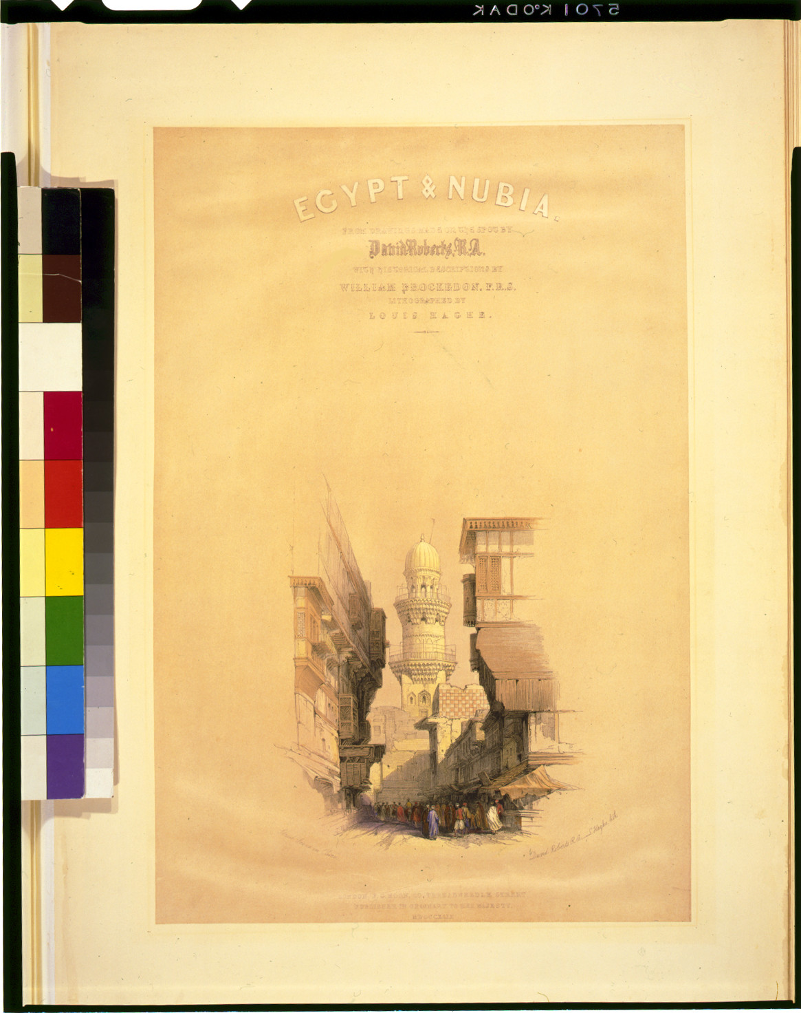 Street scene in Cairo / David Roberts, R.A., [published between 1846 and 1849] — antique lithograph