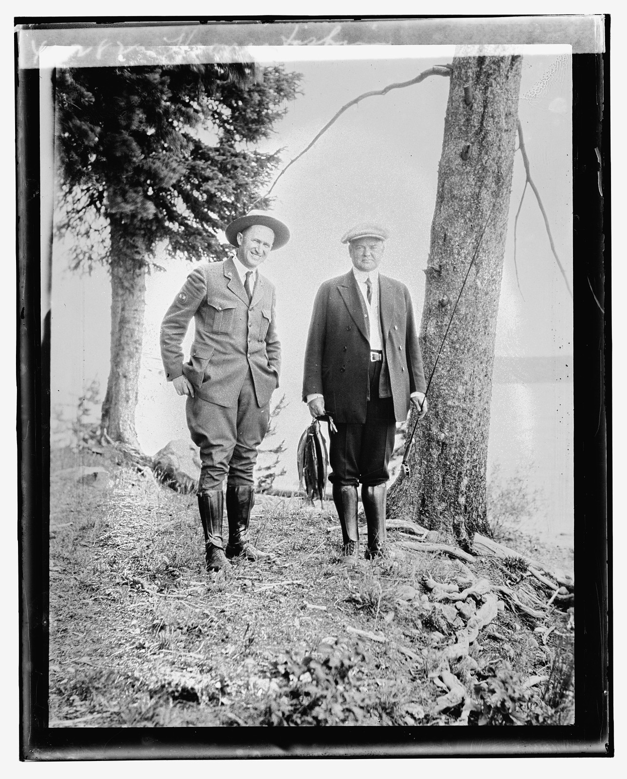 Hoover fishing, [1929] — historic photograph