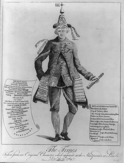 The times - taken from an original character which appear'd at the masquerade at Lincoln, Decr. the 21st 1769