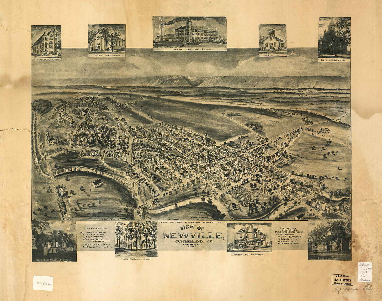 Newville, Pennsylvania, 1903, 1903 — antique map