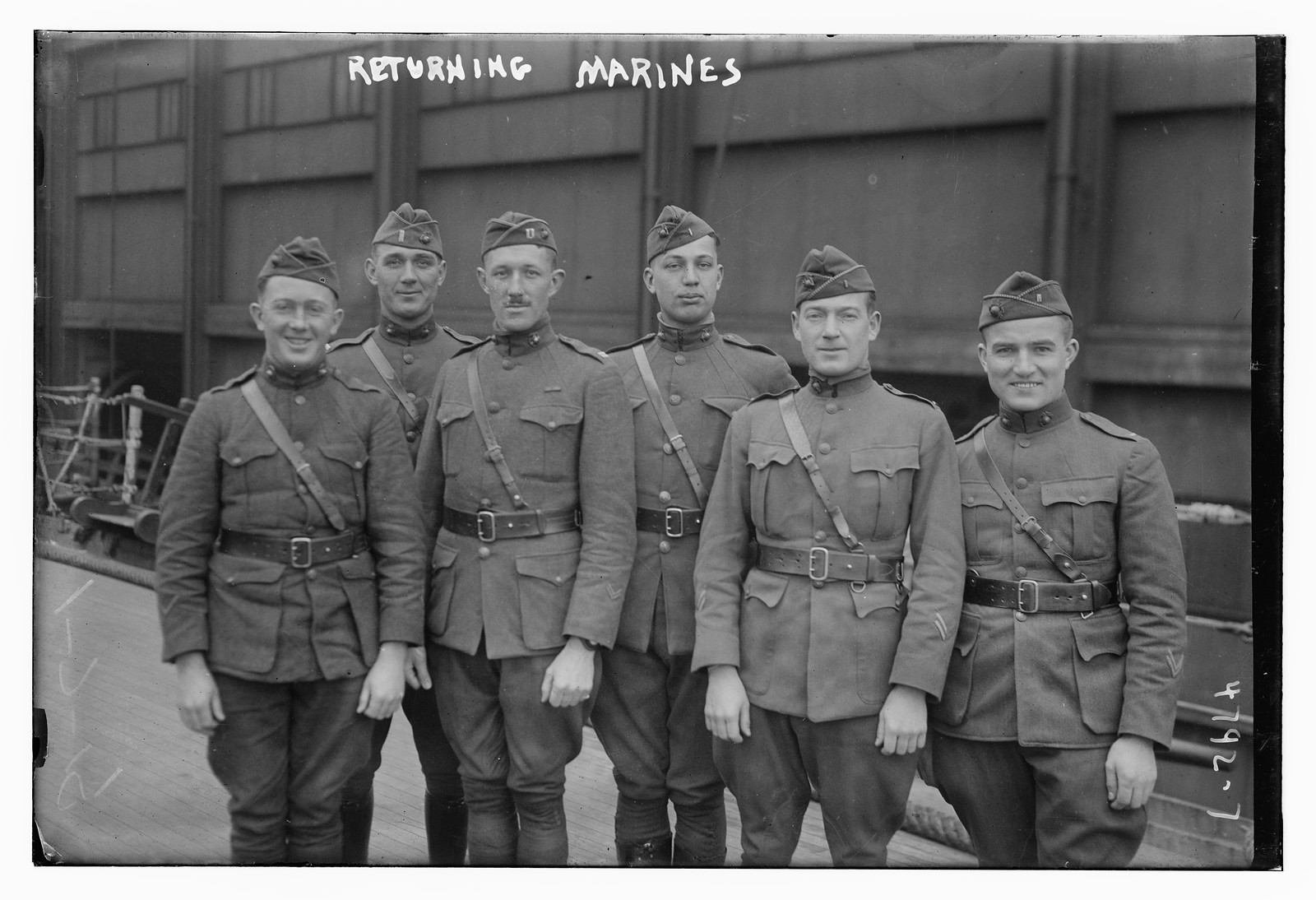 Returning marines, n/a — historic photograph