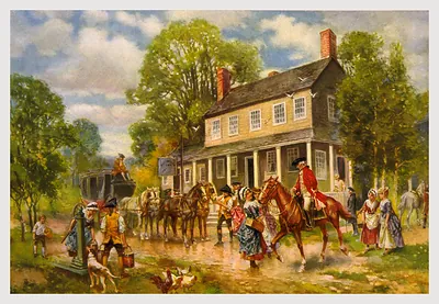 The Concord stage / E. Percy Moran.