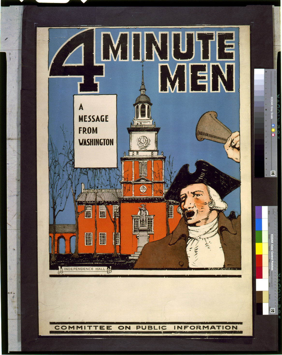 4 Minute men--A message from Washington / H. Devit Welsh., [1917] — vintage poster