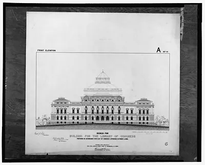 [Library of Congress, Washington, D.C. Front elevation, A series]