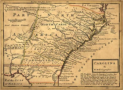 Carolina, by H. Moll Geographer