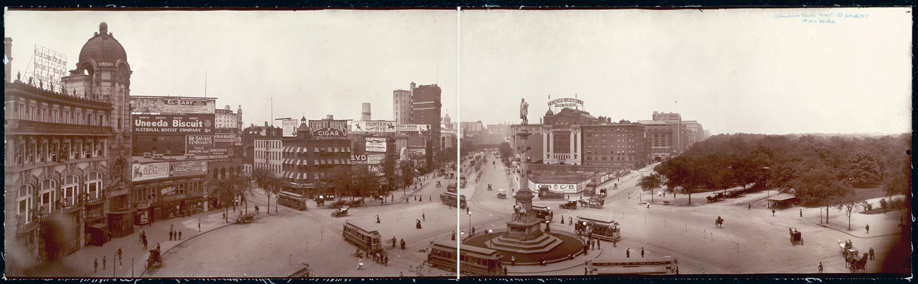 Columbia Circle, New York, 1907, 1907 — historic image