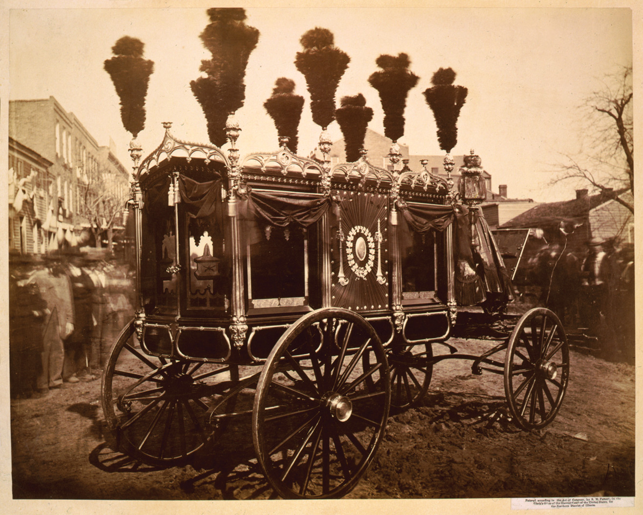 President Abraham Lincoln's Hearse, Springfield, c. 1865 — historic photograph