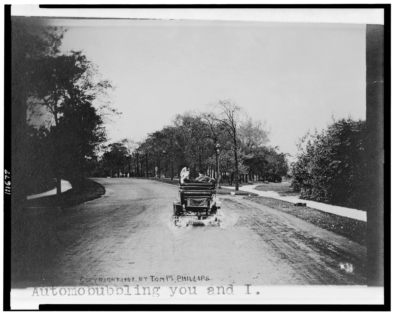 Automobubbling [sic] you and I, c1907. — historic photograph