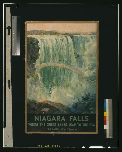 Niagara Falls, where the Great Lakes leap to the sea. Travel by train / Fredric C. Madan.