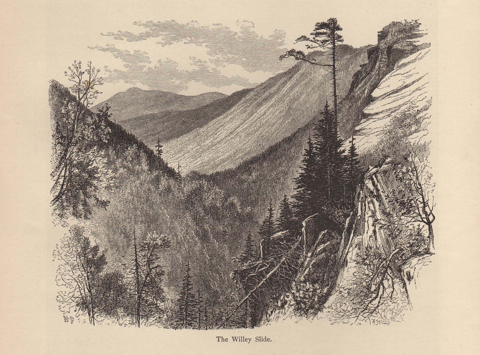 The Willey Slide — historic image