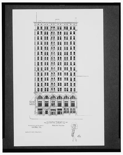 [Olympic Theatre and Ashland Building, Randolph St. corner N. Clark St., Chicago, Illinois] / AFD 1927.