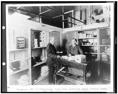 Treasury. Ofc U.S. Treasurer. Cash room vault for daily working funds