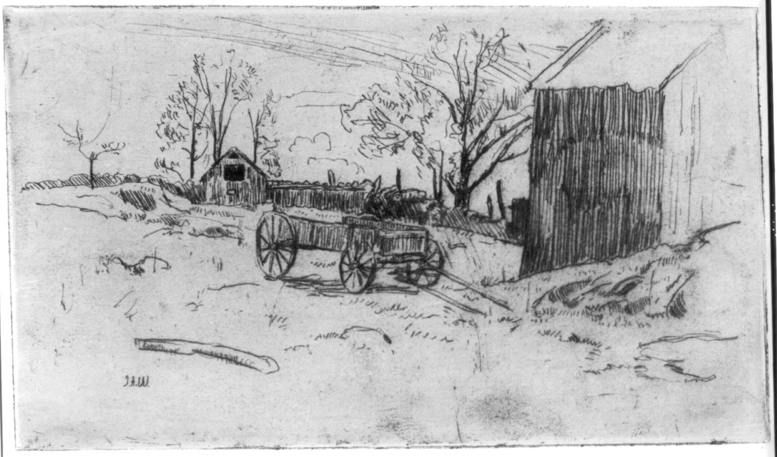 [Roscoe's Barn. Conn.], [18--] — historic print