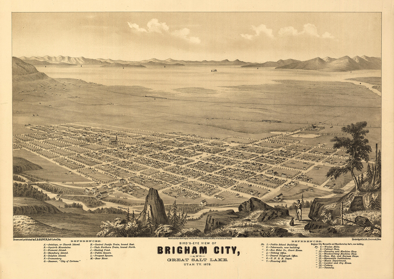 Brigham City, Utah, 1875, 1875 — antique map