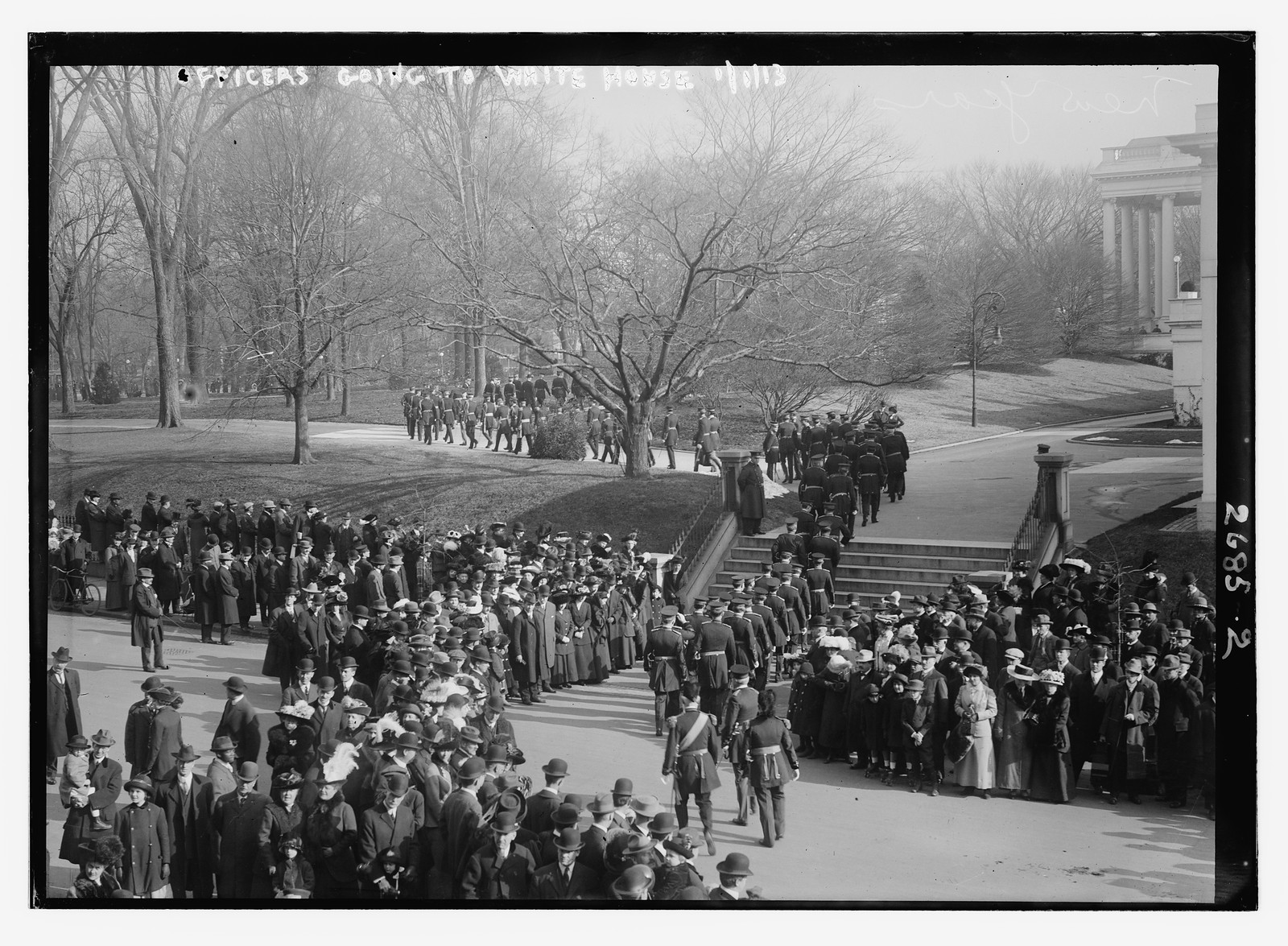 Officers going to Wh. House, n/a — historic photograph