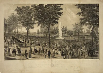 View of the water celebration, on Boston Common October 25th