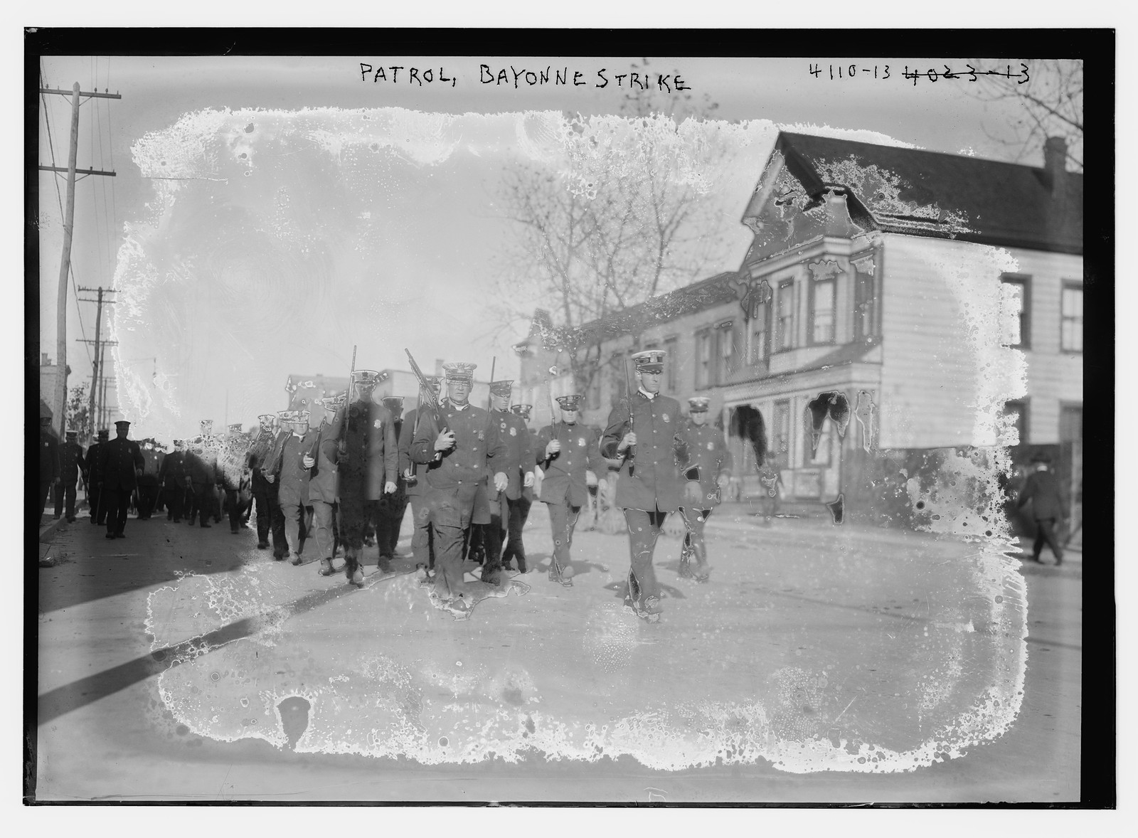Patrol, Bayonne strike, n/a — historic photograph