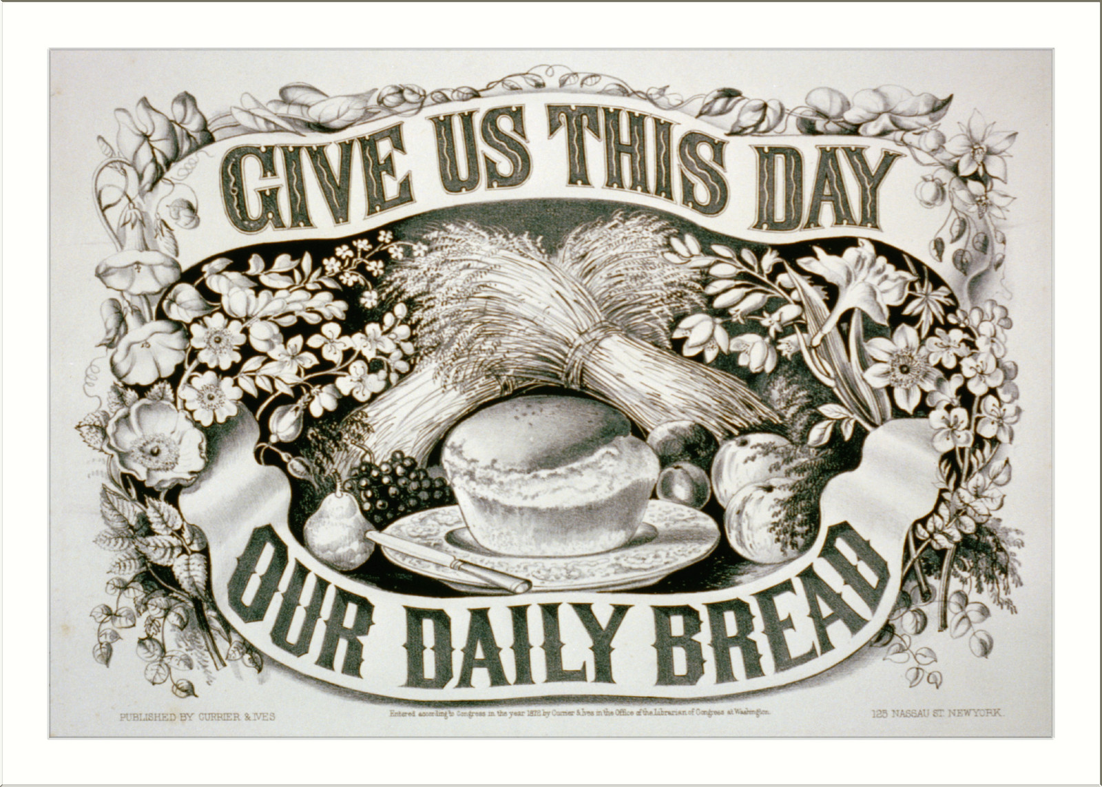 Give us this day our daily bread, New York : Published by Currier & Ives, c1872. — antique lithograph