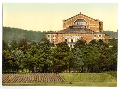 Wagners theater (i.e. Festspielhaus) Bayreuth Bavaria Germany