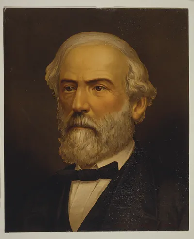 [Robert Edward Lee, head-and-shoulders portrait, facing left]