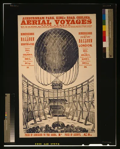 Aerial voyages over London Ashburnham Park, King's Road, Chelsea.