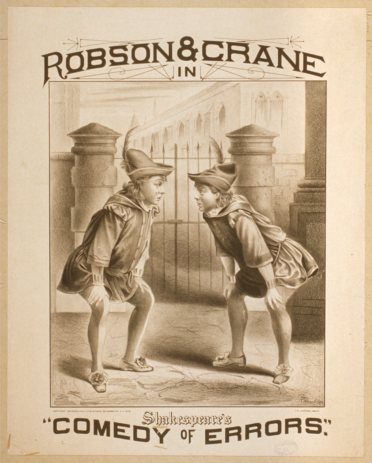 Robson & Crane in Shakespeares Comedy of errors, 1879 — vintage poster