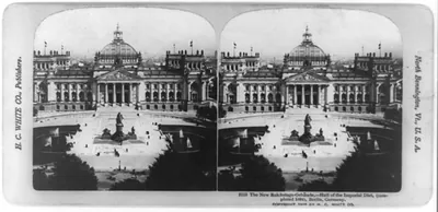 The new Reichstags-Gebäude--Hall of the Imperial Diet, (completed 1894), Berlin, Germany