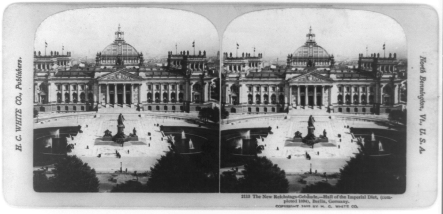 The new Reichstags-Gebäude--Hall of the Imperial Diet, (completed 1894), Berlin, Germany, North Bennington, Vt. : H.C. White Co., c1902. — historic photograph