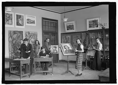 Anacostia High School, [Washington, D.C.], 1939, art class