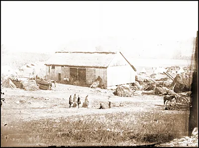 Keedysville Md. vicinity. Smiths barn used as a hospital after the battle of Antiet
