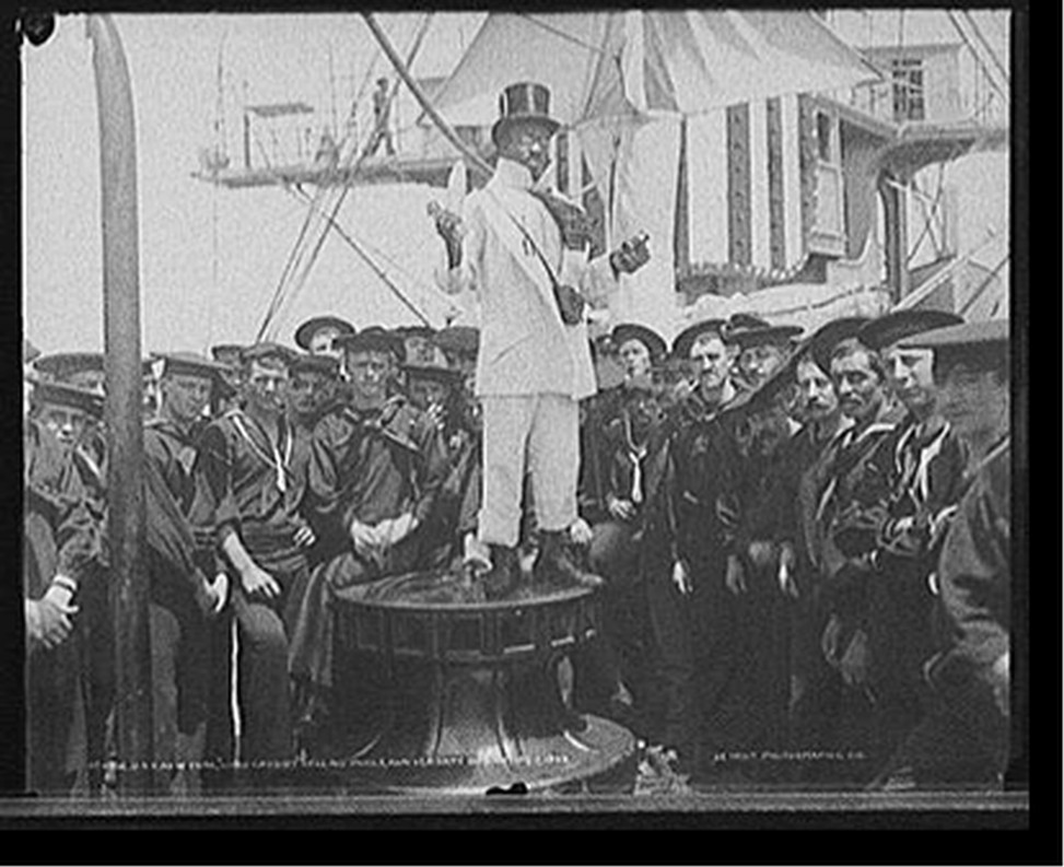Vintage Nautical Print - New York City - U.S.S. New York, 1899 — historic print