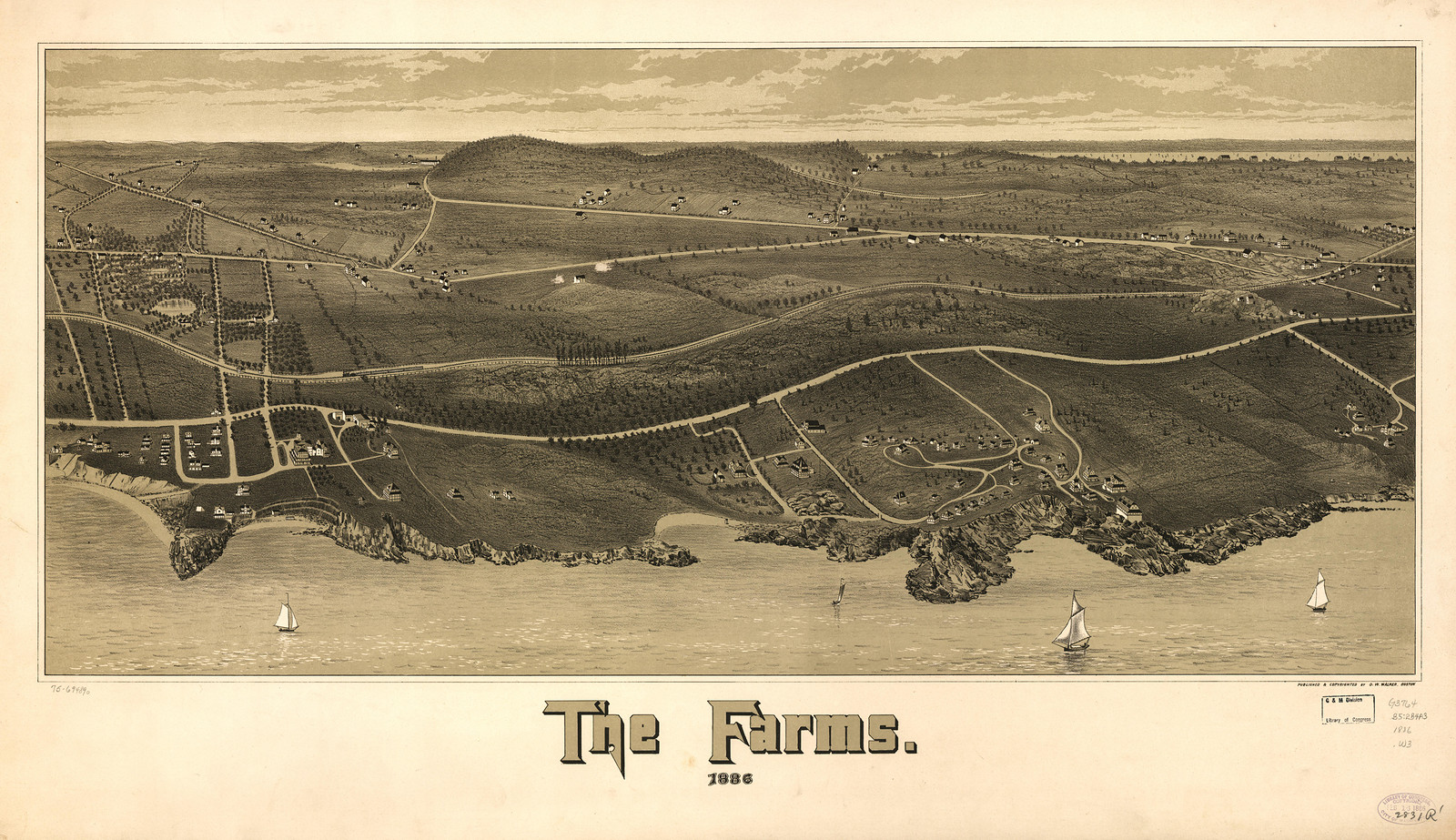 Beverly Farms, Massachusetts, 1886, 1886 — antique map