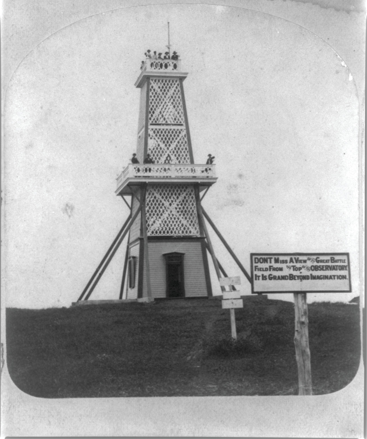 Battle-field Observatory, East Cemetery Hill, Gettysburg, c1878. — historic photograph